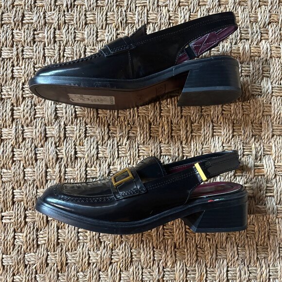 Franco Sarto Women's Gianna Slingback Loafers in Black - Picture 5 of 8